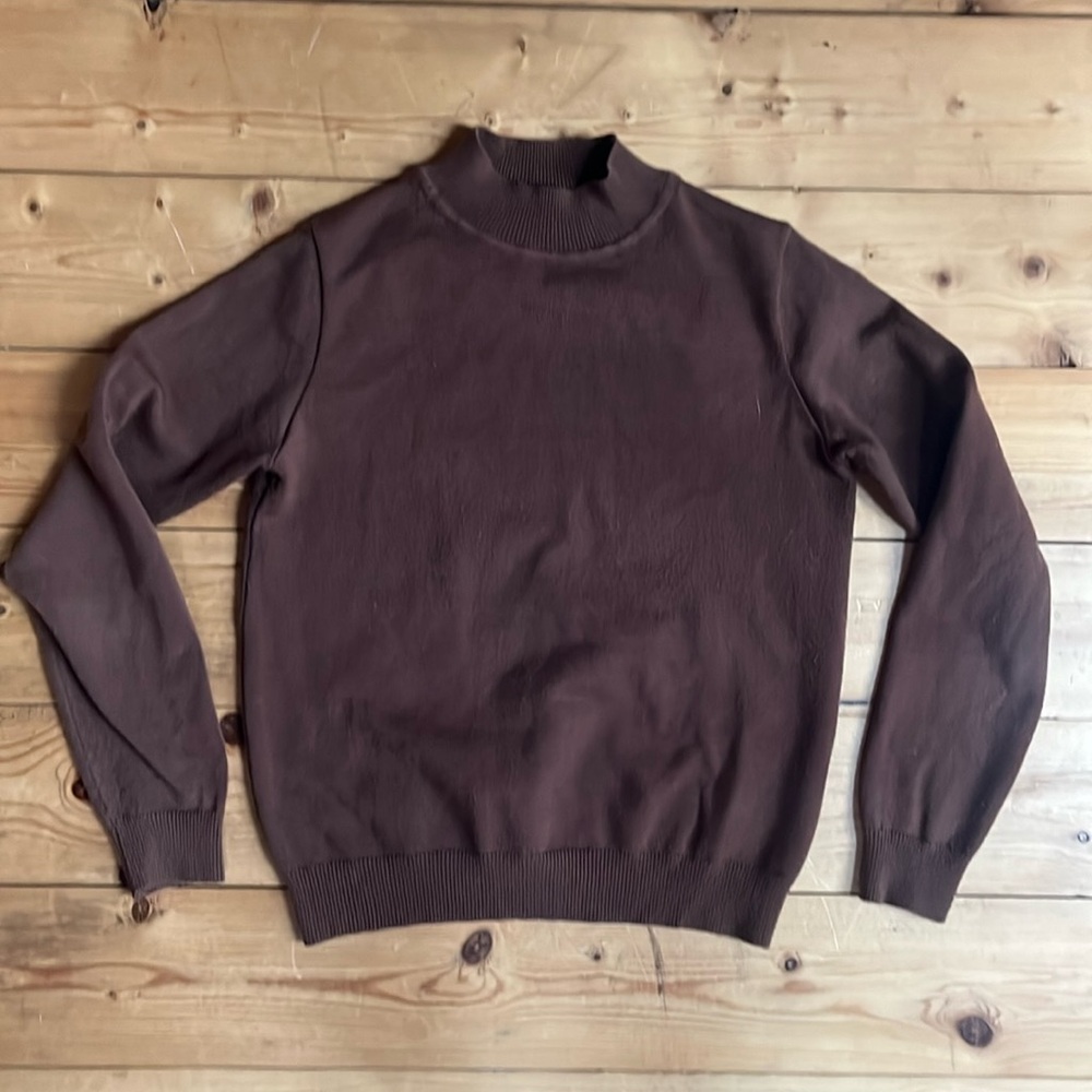 Olive UK brown mockneck sweater